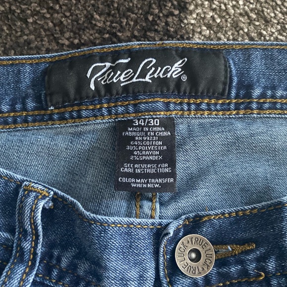 True Luck jeans size 34/30 - Picture 3 of 6